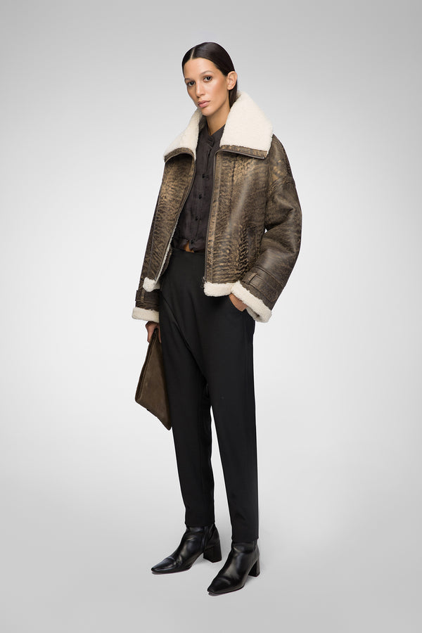 Carmen - Brown Shearling Jacket