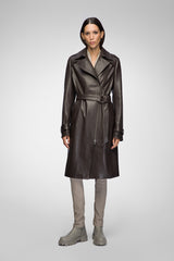 Catalina - Brown Leather Coat