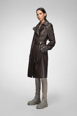 Catalina - Brown Leather Coat