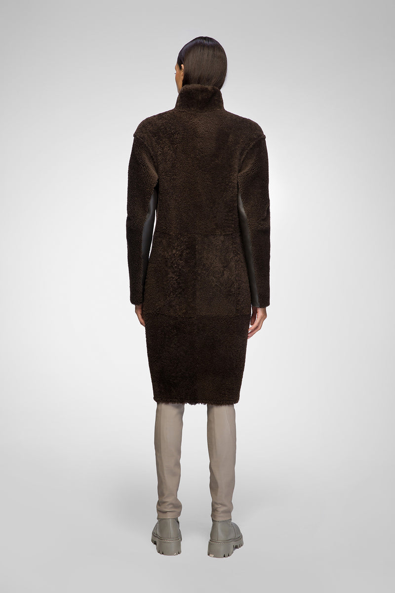 Julia - Brown Shearling Coat