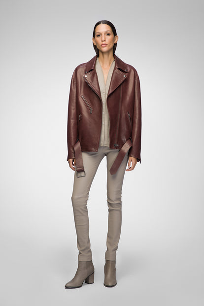 V S P - Gisele - Cherry Leather Jacket