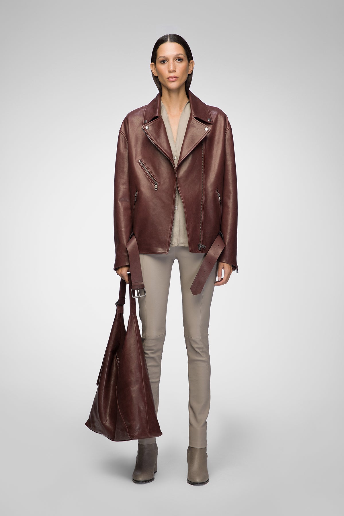 V S P - Gisele - Cherry Leather Jacket