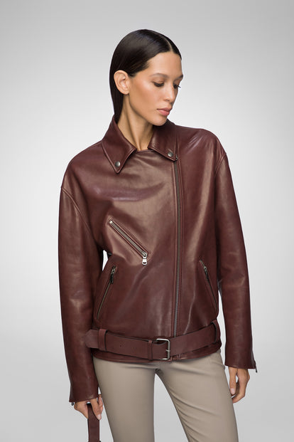 V S P - Gisele - Cherry Leather Jacket