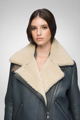 Vincente - Indigo Shearling Coat