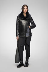 Paige - Stella Black Shearling Jacket