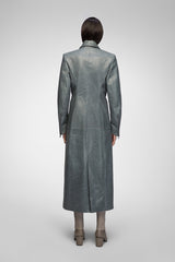 Mai - Indigo Leather Coat