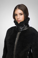 Elise - Black Shearling Jacket