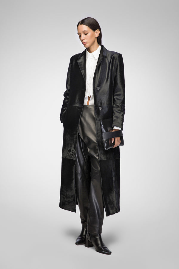 Helene - Black Shearling Coat