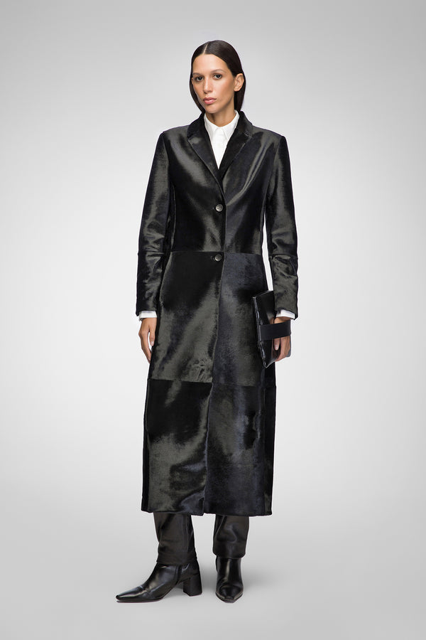 Helene - Black Shearling Coat