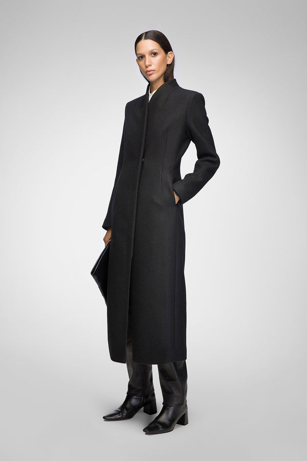 Margaux - Manteau en laine Noir