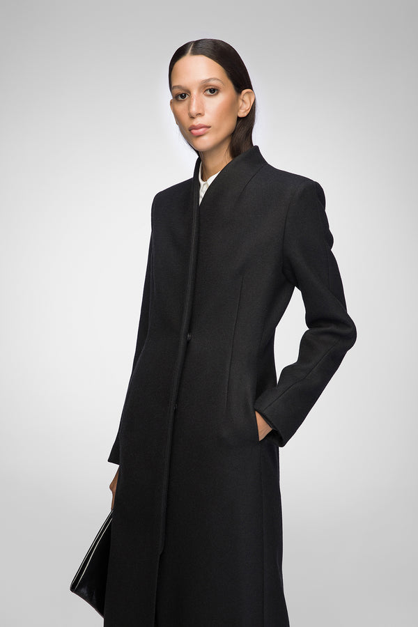 Margaux - Manteau en laine Noir