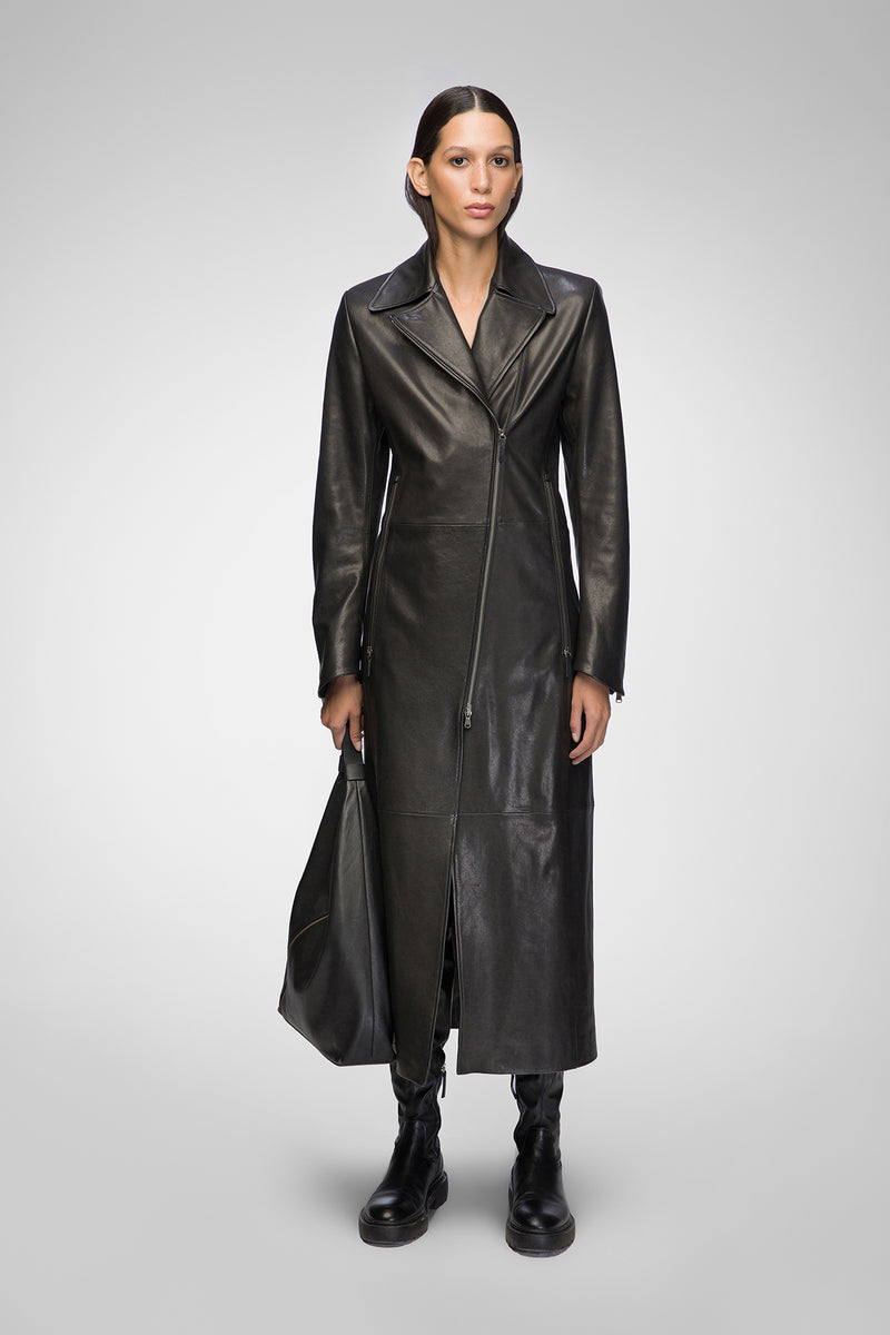 Marisol - Black Leather Coat