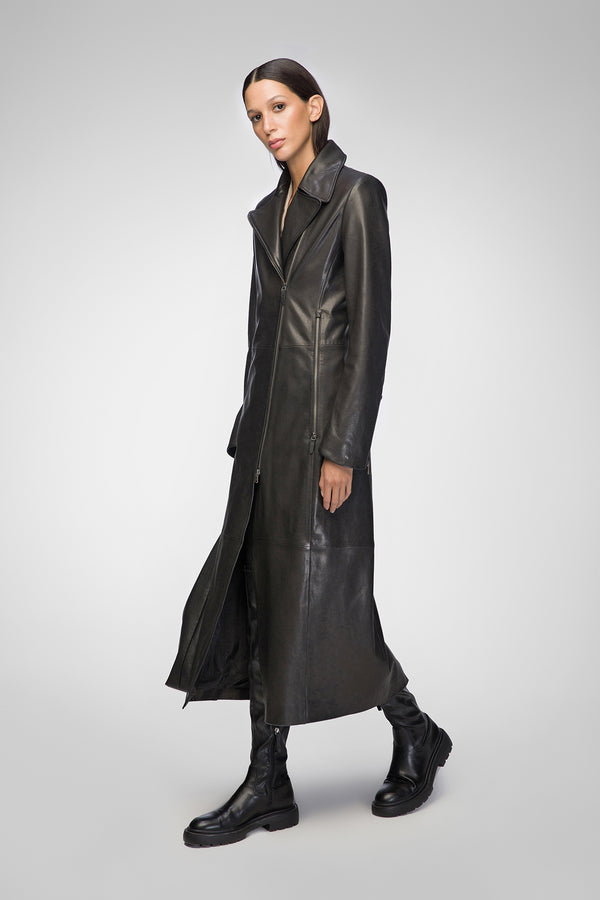 Marisol - Black Leather Coat