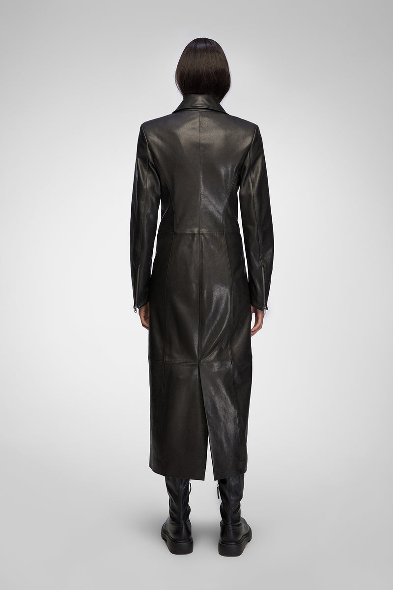 Marisol - Black Leather Coat