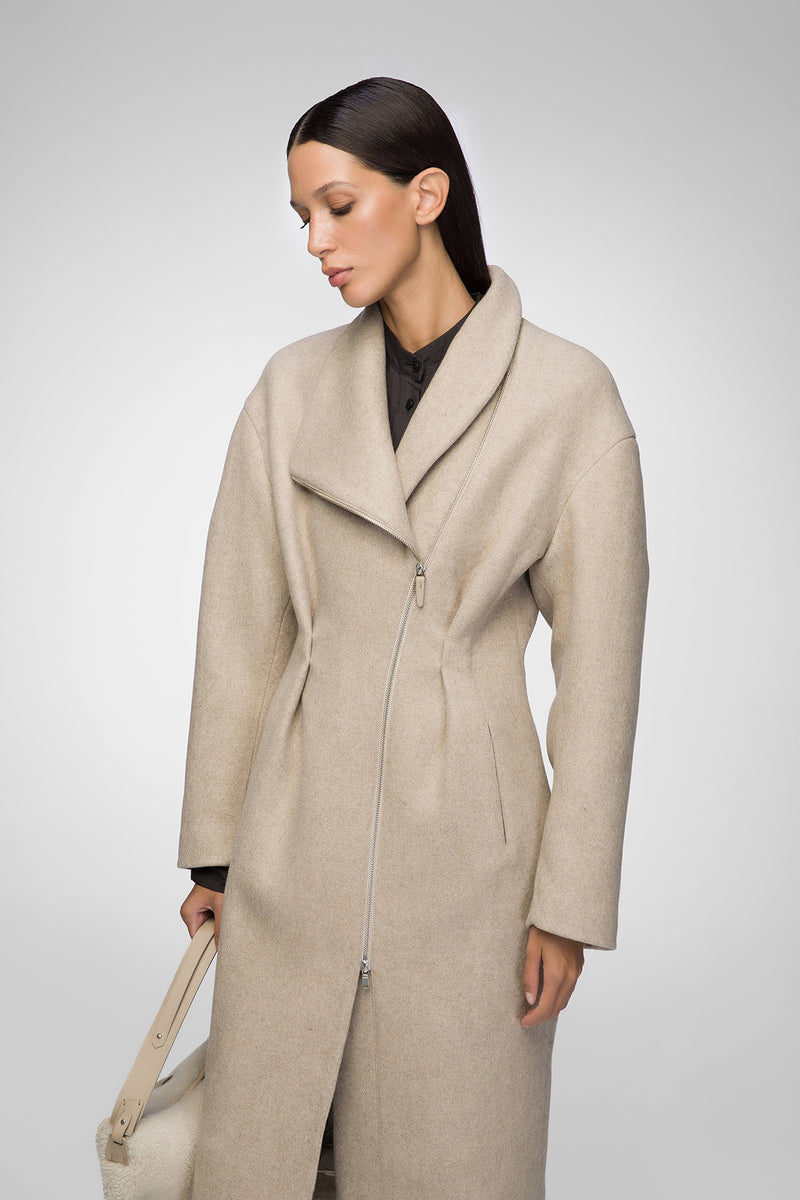 Matilde - Latte Wool Coat