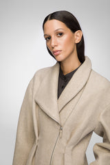 Matilde - Manteau en laine latte