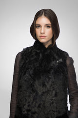 Tory - Stella Black Shearling Vest