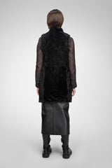 Tory - Stella Black Shearling Vest