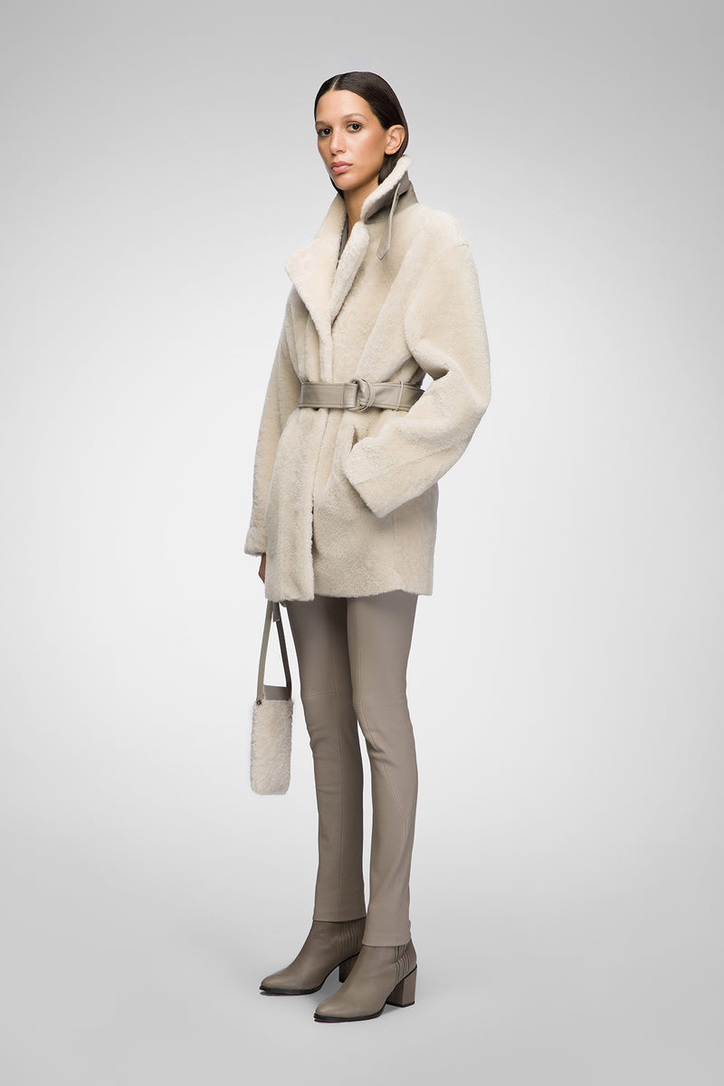 Madeleine - Cream Shearling Coat