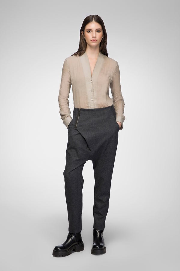 Hilda - Anthracite Wool Pant