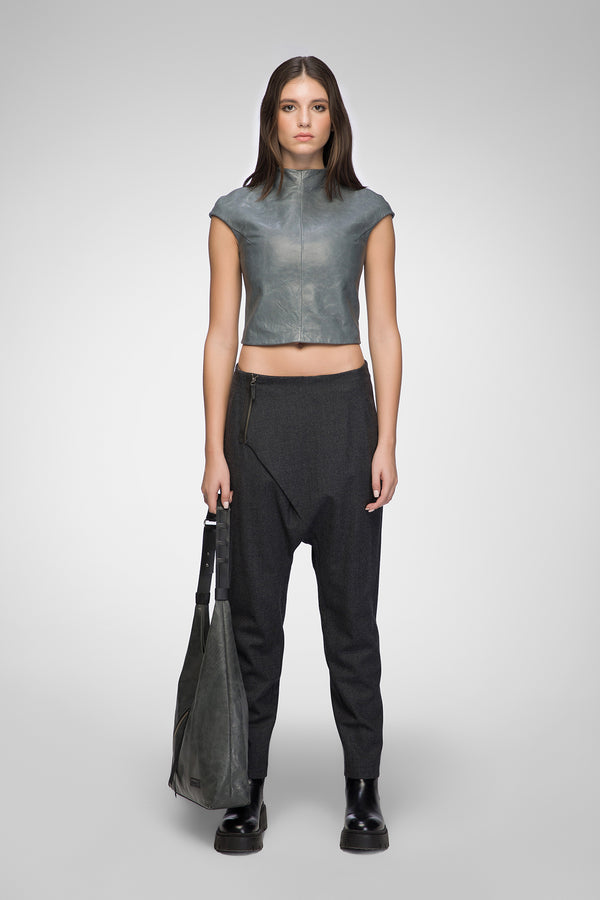 Marcia - Indigo Leather Vest