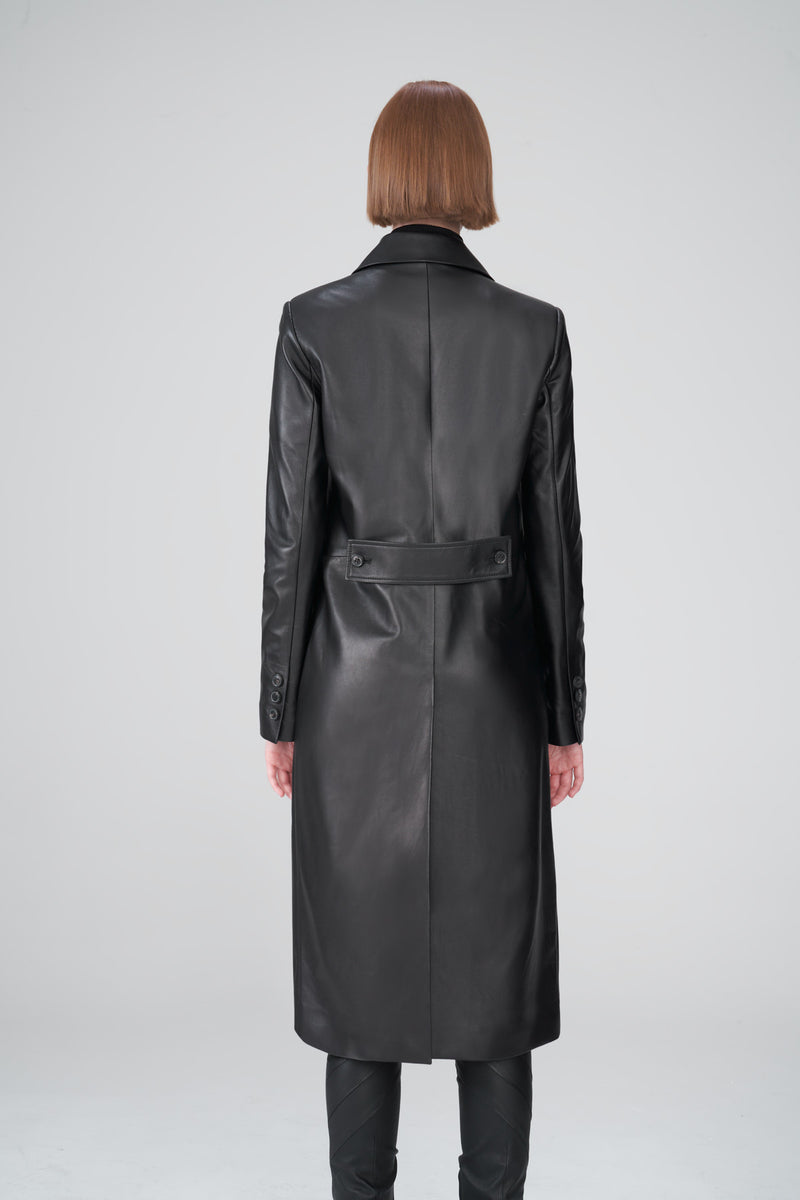ELFIE - Black Leather Coat