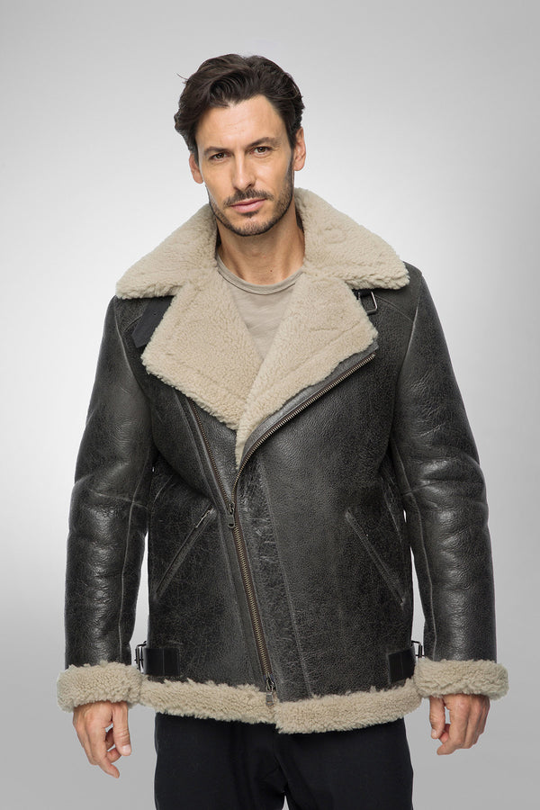 Rico - Anthracite Shearling Coat
