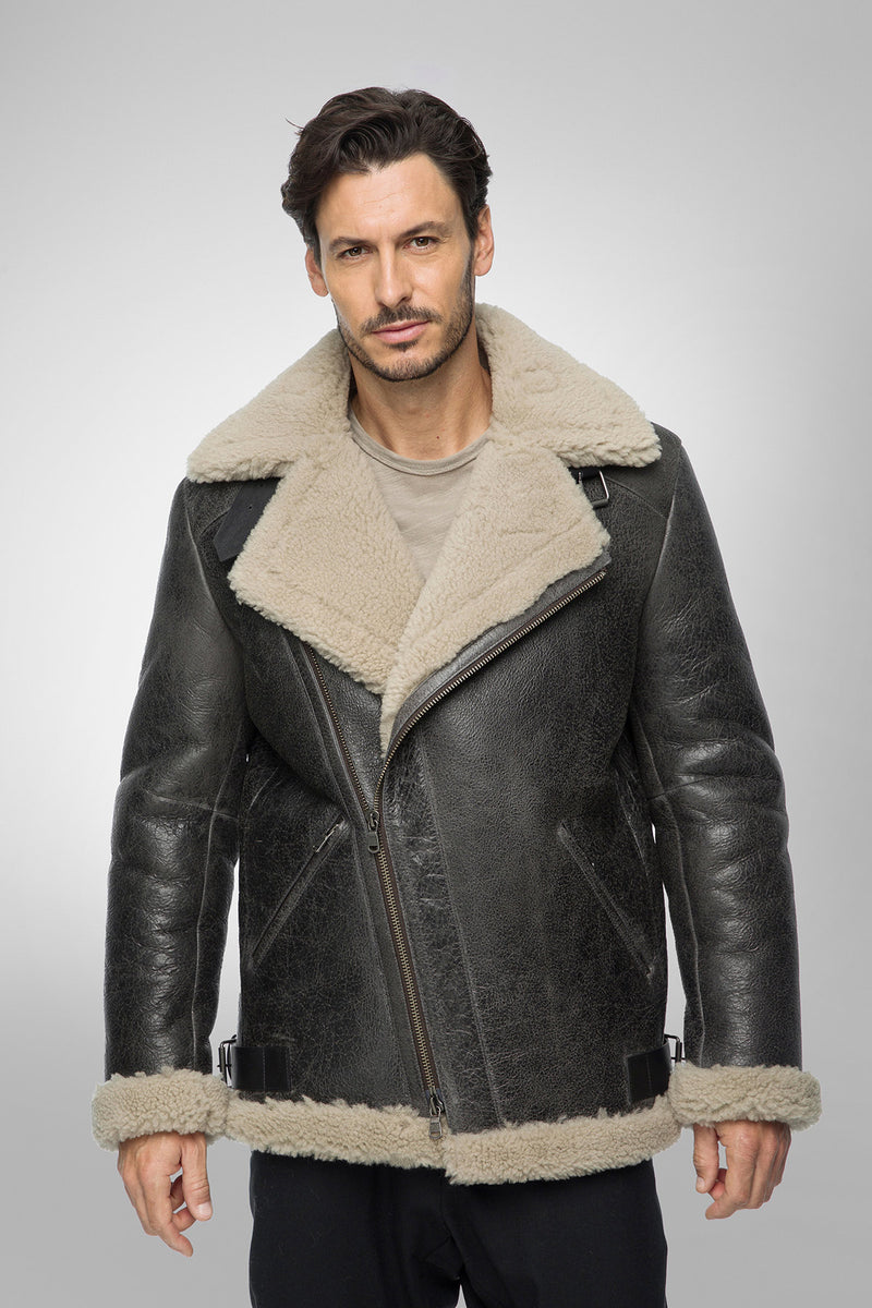 Rico - Anthracite Shearling Coat