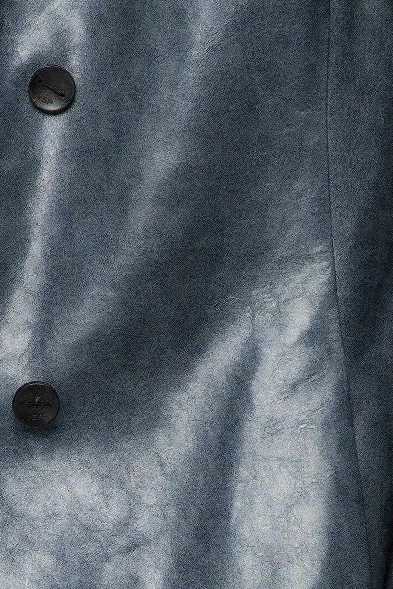 Laurence - Indigo Leather Coat