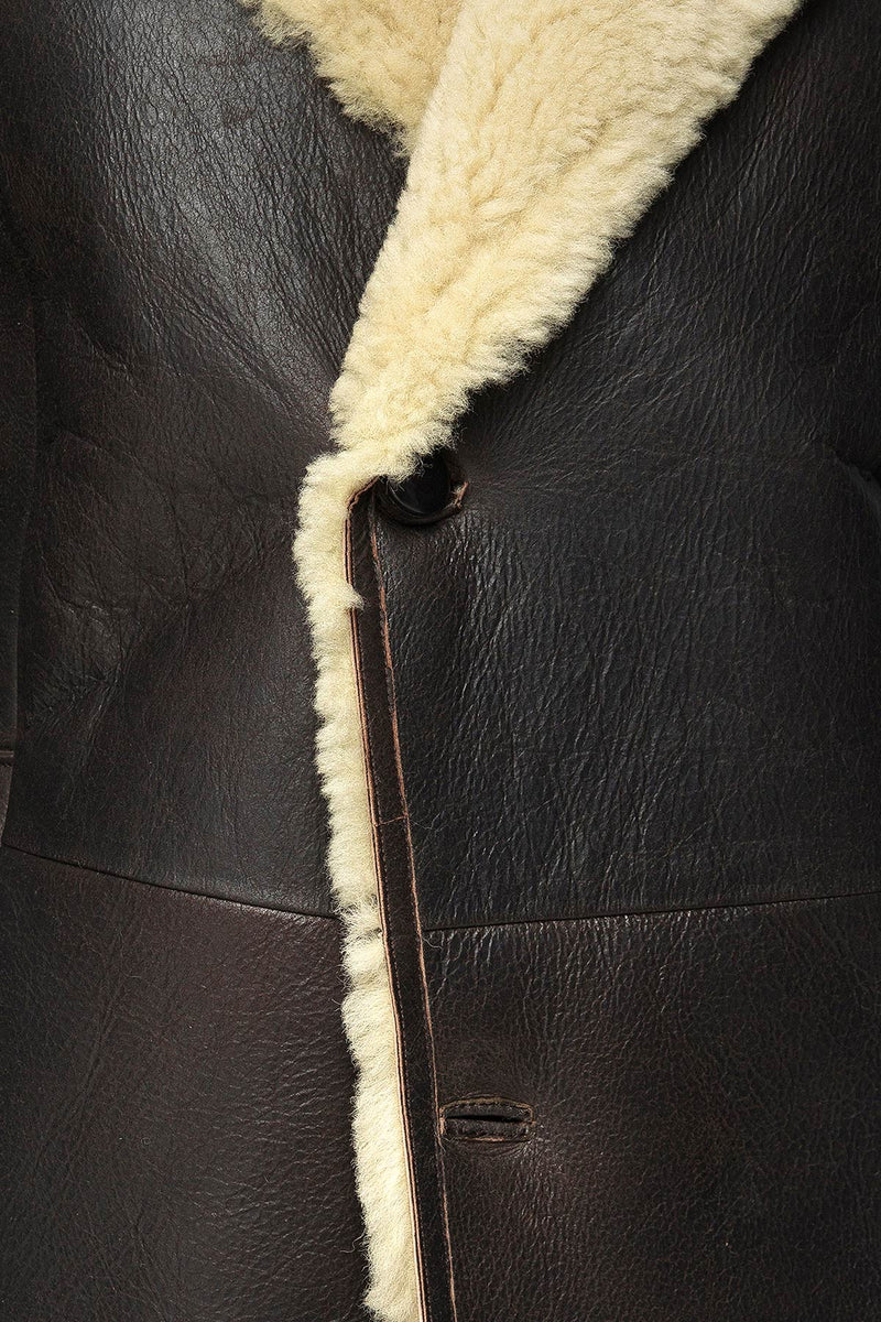 Aiden - Brown Beige Shearling Coat