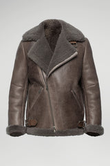 Warm Grey Shearling Coat