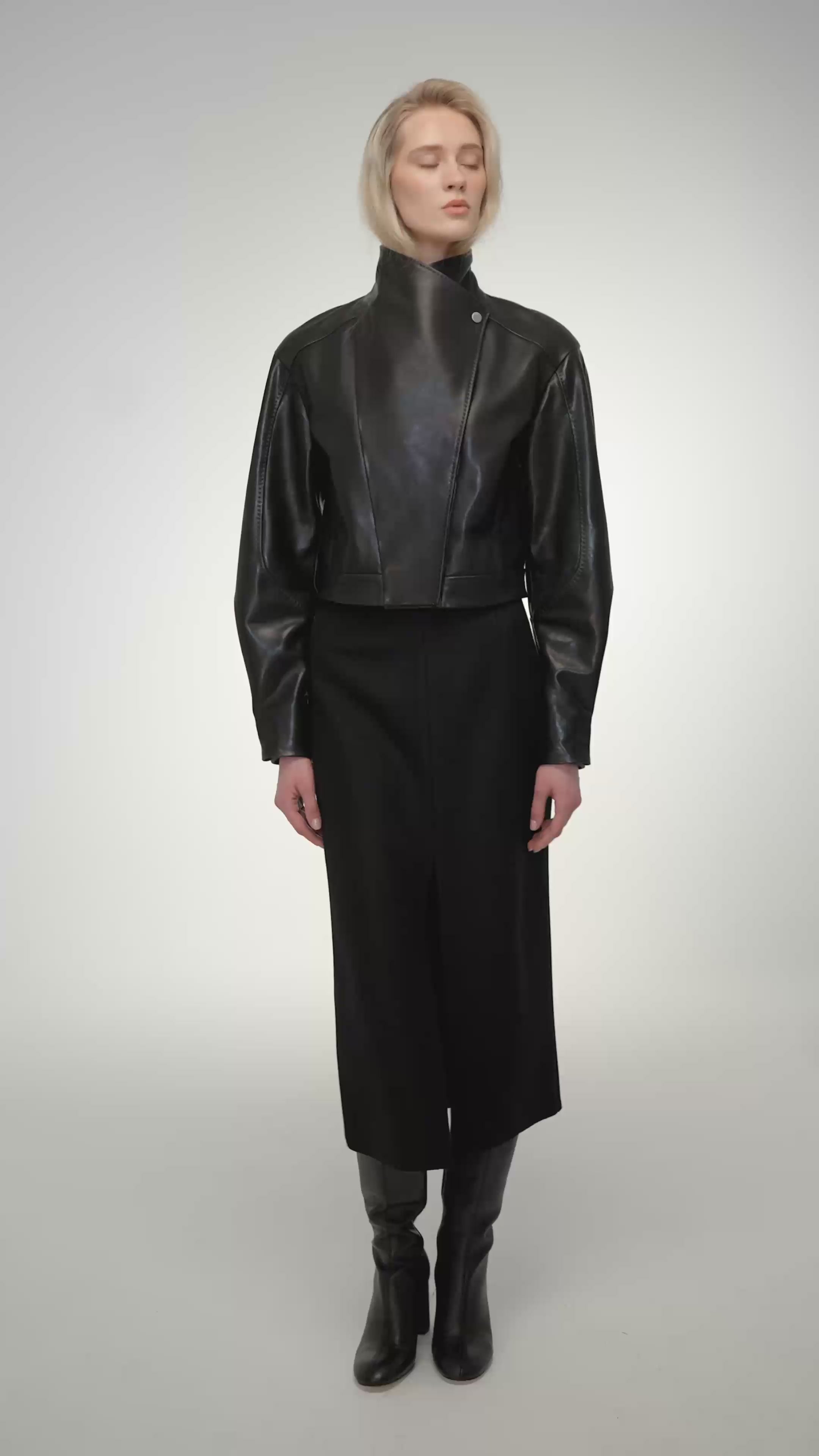 V S P - Isla - Black Leather Jacket