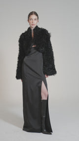 Ella - Black Shearling Jacket