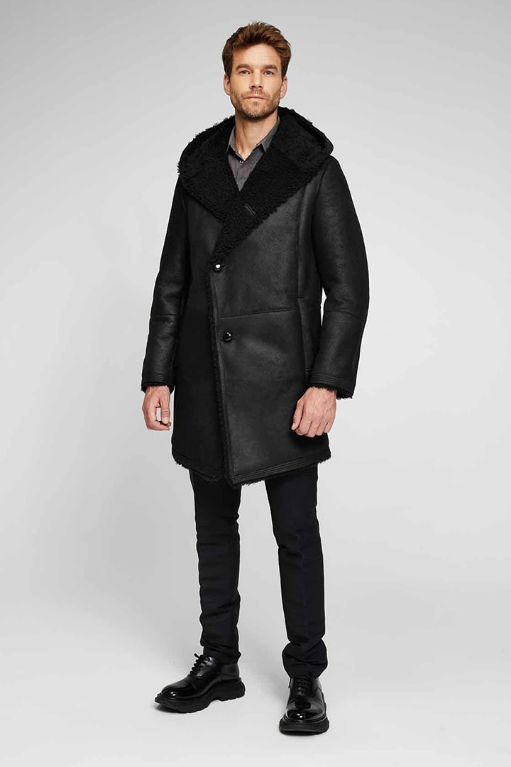 VSP - Teo - Black Shearling Coat