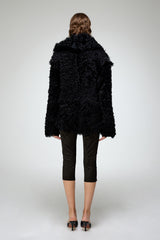 Cecilia - Black Shearling Coat
