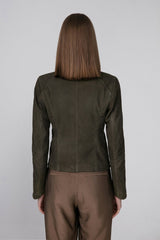 Ivy - Green Leather Jacket