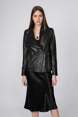 Elisa - Black Leather Jacket
