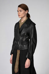 Hana - Black Leather Jacket