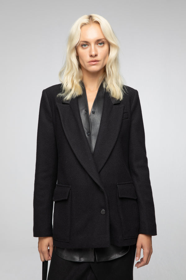 Stacy - Black Wool Jacket