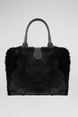 Black Shearling Handbag