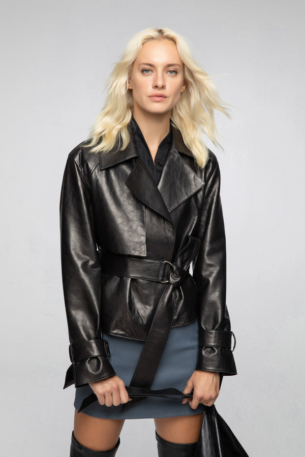 Tracey - Black Leather Jacket