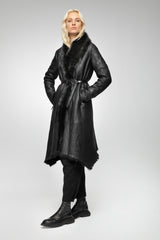 Venessa - Black Shearling Coat