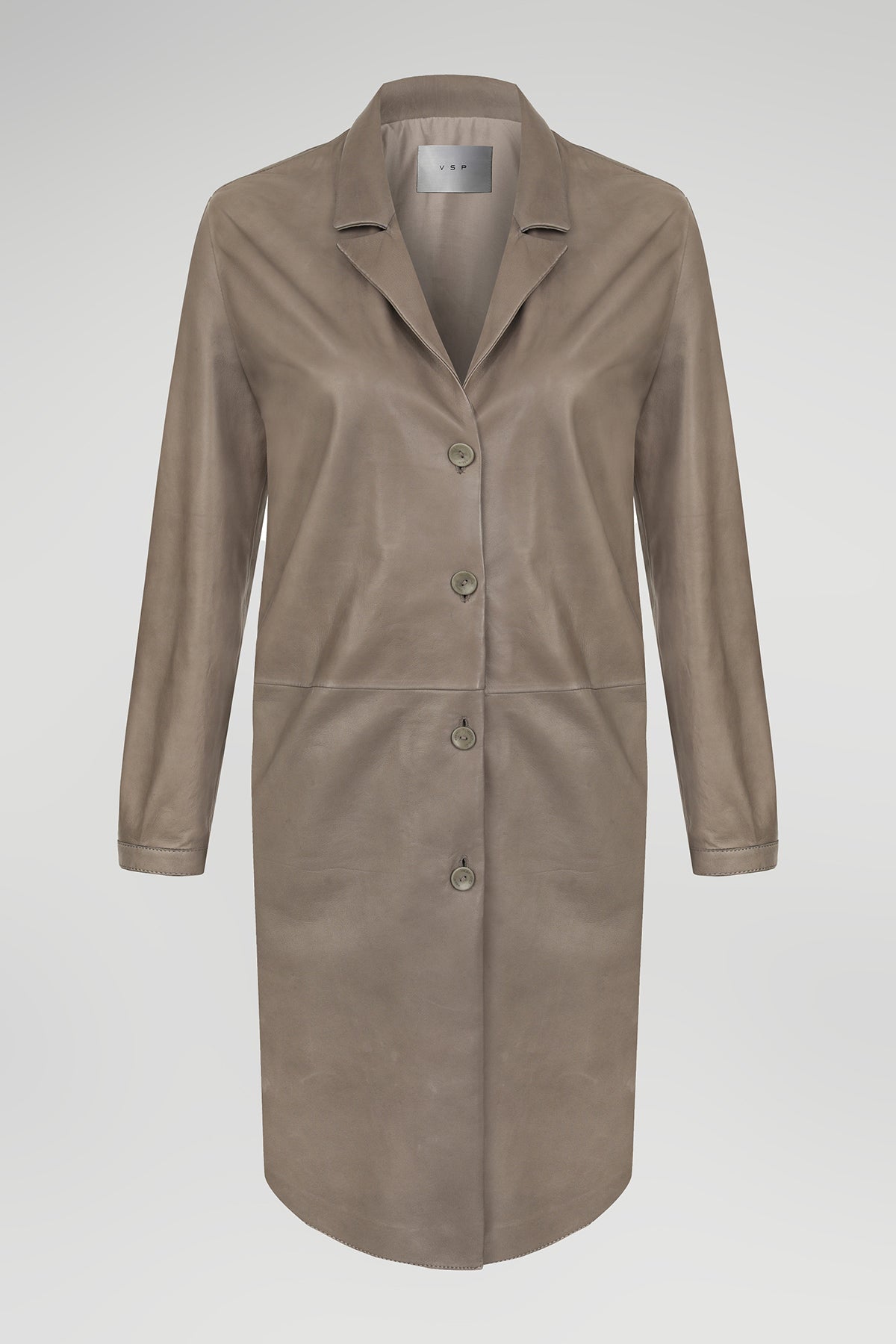V S P - Celine - Grey Leather Coat