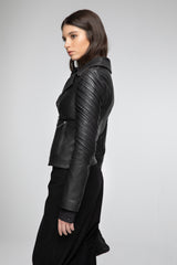 Alya - Black Leather Jacket