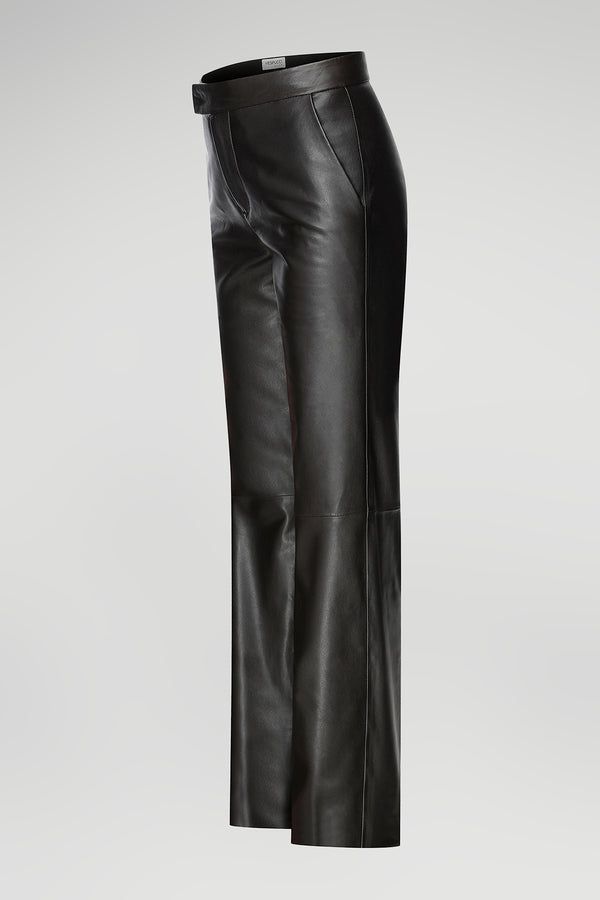 Dianna - Brown Bitter Leather Pant
