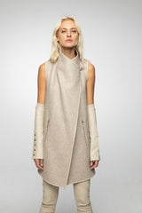 Zoe - Latte Wool Vest