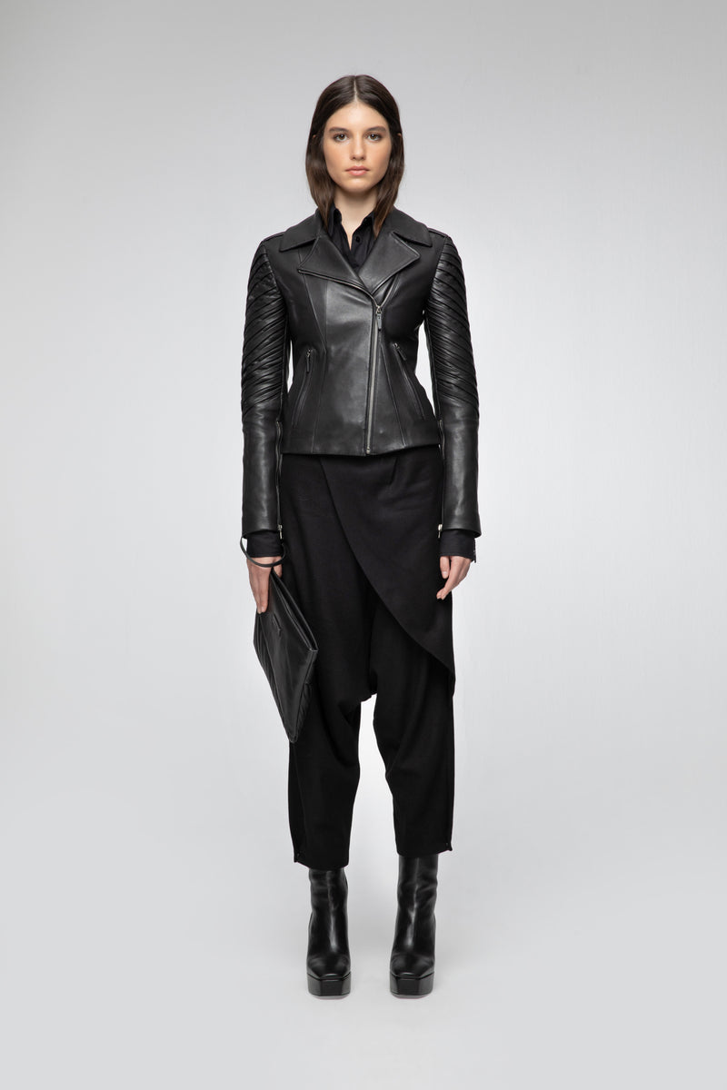 Alya - Black Leather Jacket
