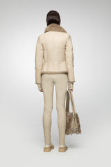 Gwen - Ivory Sand Shearling Jacket