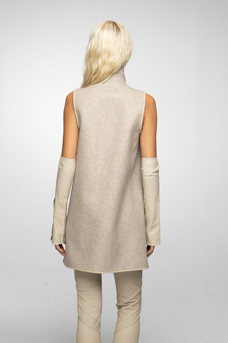 Zoe - Latte Wool Vest