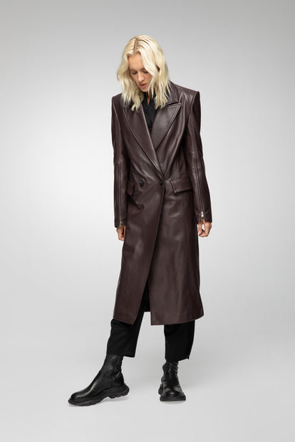 。betapost Leather coat V S P - Lorrie - Bordeaux Leather Coat